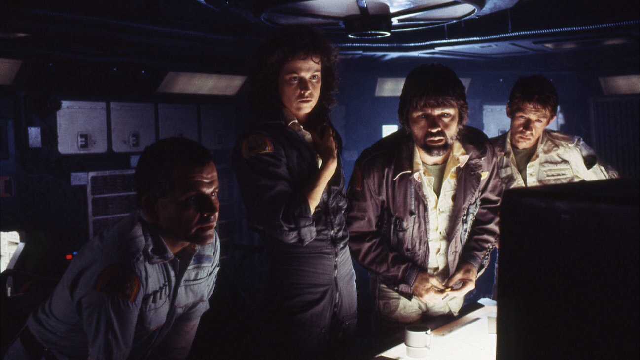 Ripley és a Nostromo legénysége a fedélzeten
