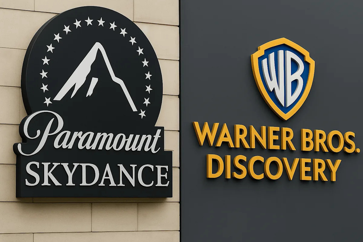 A Paramount és a Warner Bros. Discovery cégjelzései