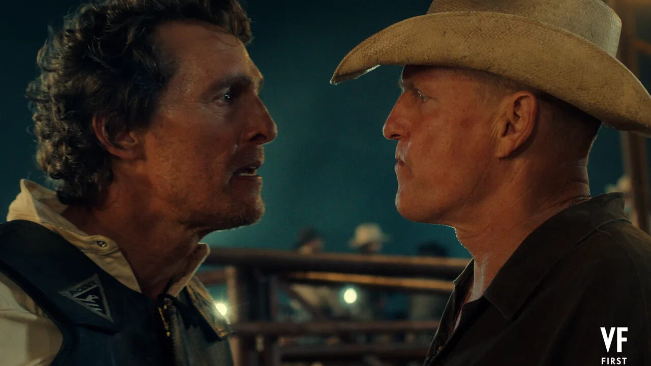 Matthew McConaughey és Woody Harrelson egymással szemben állnak a Brothers sorozat egyik jelenetében