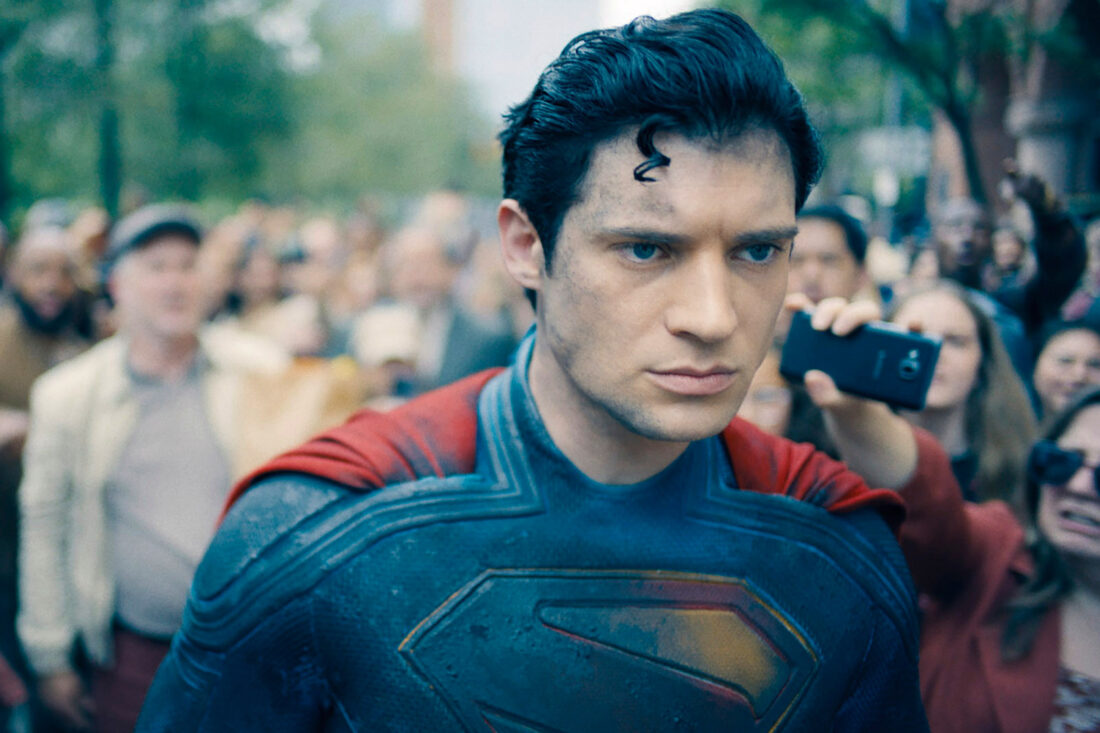 David Corenswet Superman szerepében.