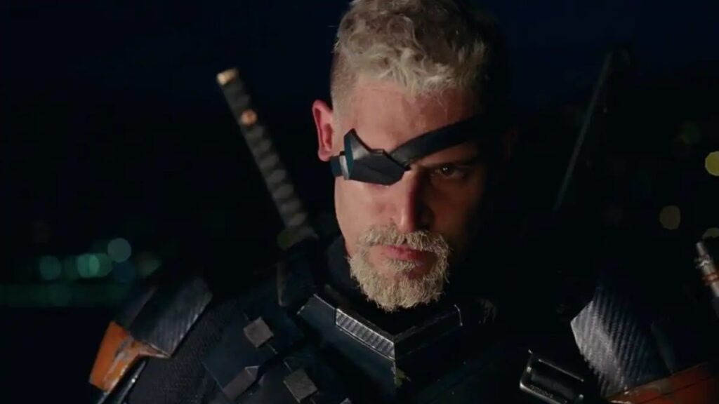Deathstroke megölte volna Gordont Ben Affleck Batman-filmjében – most derült ki a teljes bosszúterv Joe Manganiello Deathstroke szerepében Zack Snyder Az Igazság Ligája című filmjében, fekete-narancssárga páncélban.