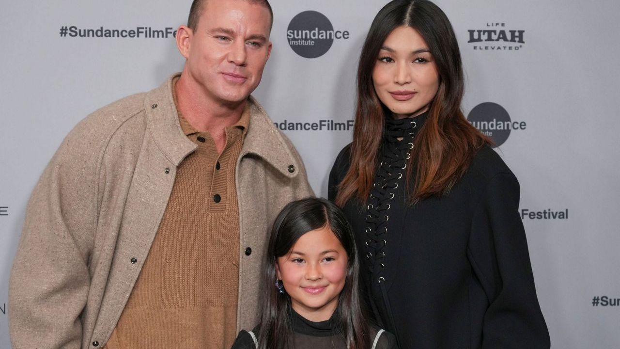 Channing Tatum, Mason Reeves és Gemma Chan a Josephine című film Sundance-bemutatóján.